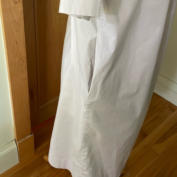 COS Light Grey Crisp Cotton Button Down Asymmetrical Midi Dress, Size 38/S-M - Picture 8 of 16